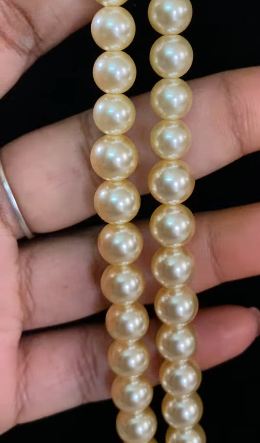 2 Line Peal Mala Necklace | South Indian Jewelry |
