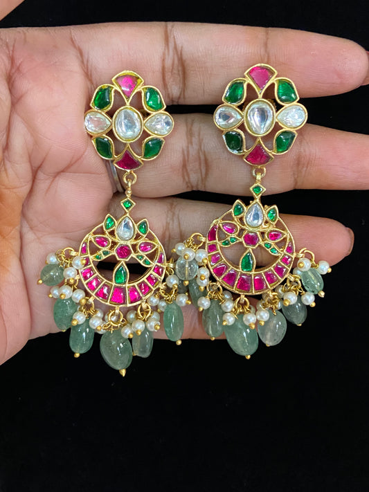 Jadau Kundan Earrings | Indian Traditional Jewelry