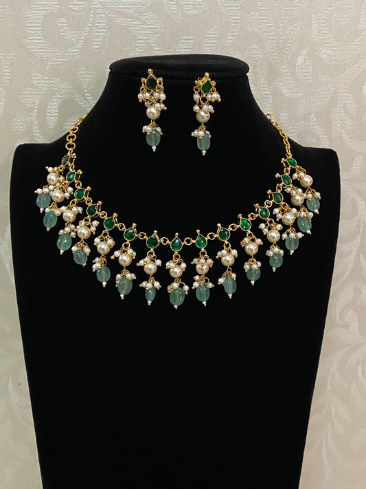 Antique Jadau Kundan Necklace Set | Kundan Necklace | Indian Jewelry In USA