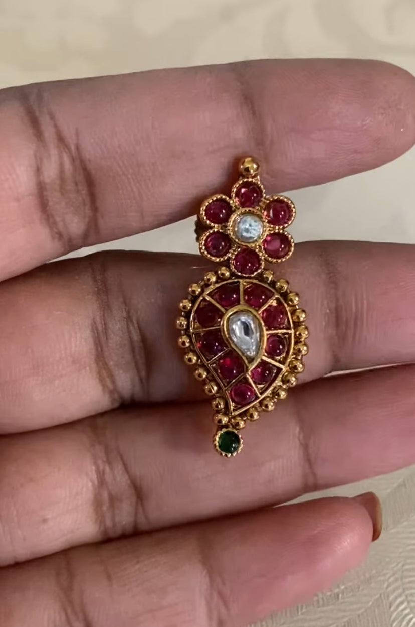 Kemp Mango Pendants Beads Necklace Set | Indian Jewelry In USA