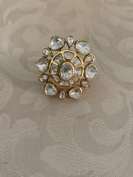 AD Polki Finger Ring | Indian Fingers Ring