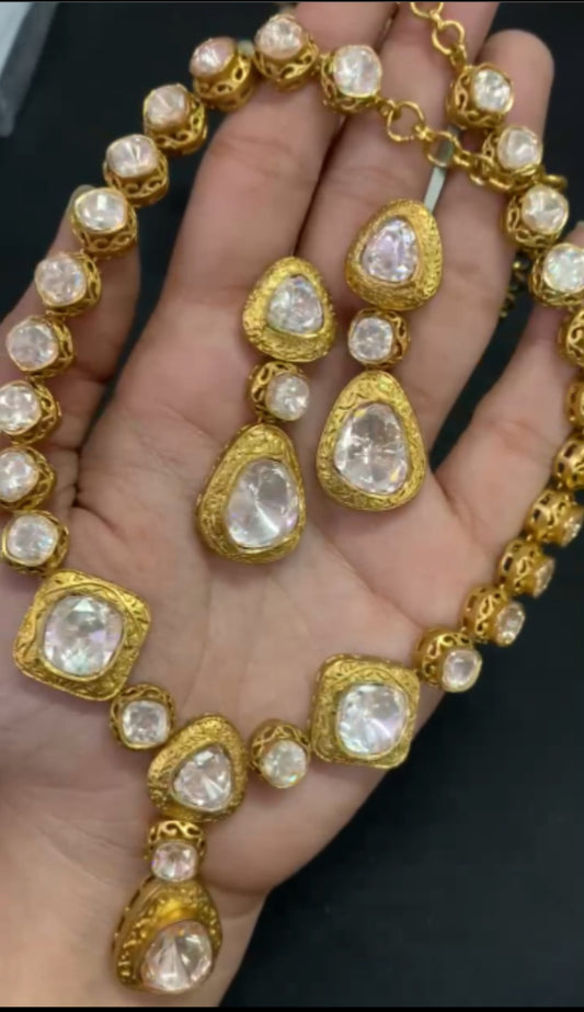 Premium Kundan Necklace With Earrings | Indian Necklace In USA