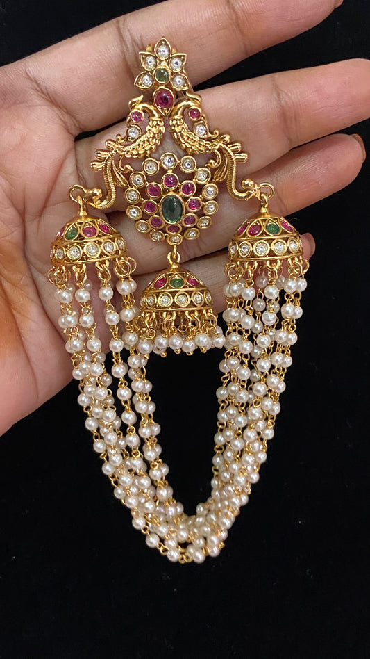 Hair Accessories | Pearl Hair Choti | Traditional Indian Jewelry