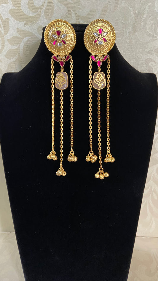 Antique Jadau Kundan Earrings | Classic Earrings