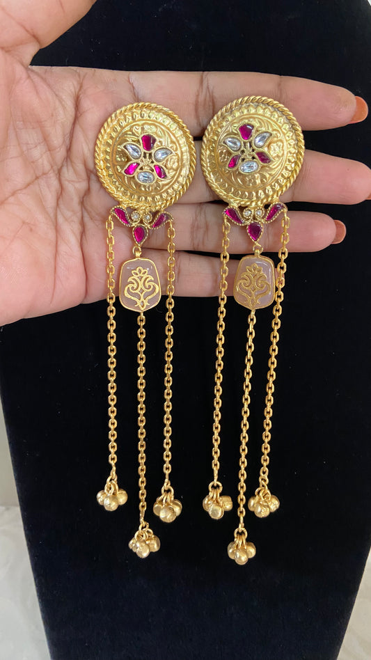 Antique Jadau Kundan Earrings | Classic Earrings