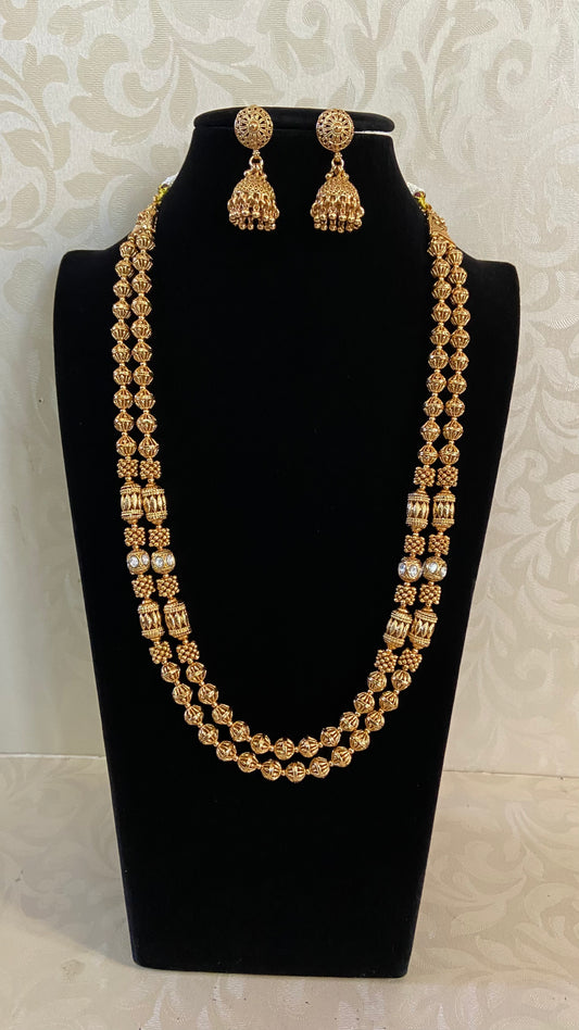 Antique Nakshi Balls Necklace With Jumkis | Indian Traditional Necklace