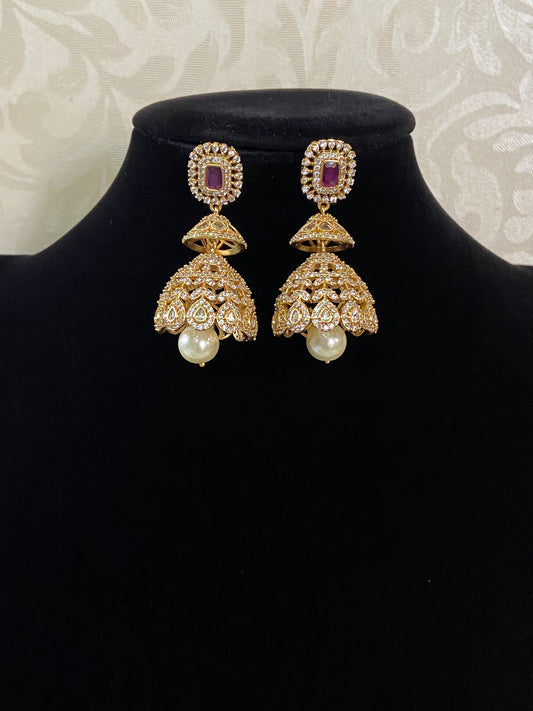 Antique AD Jumkis | Earrings | Indian jewelry in USA