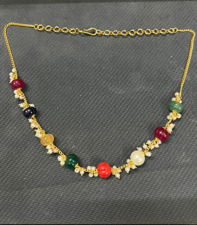 MultiColor Beads Pearls Necklace | Simple Necklace | Indian Jewelry In USA