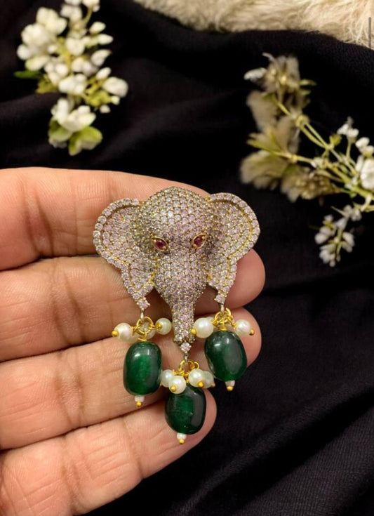 AD Elephant Brooch Pin | Indian Jewelry | Gift Idea