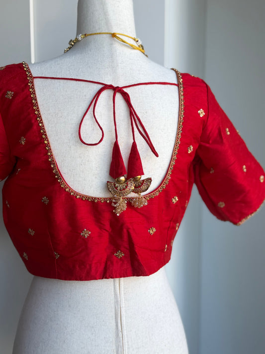 Rawsilk Embroidery Blouse | Party Wear Blouse | Indian Bridal Blouse