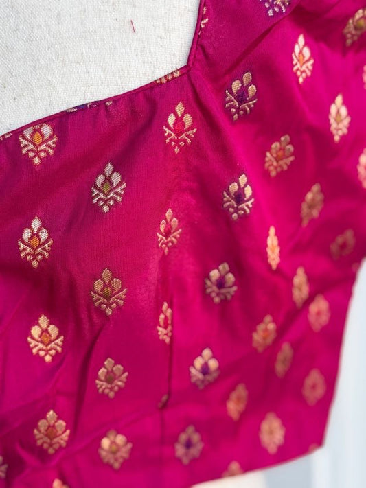 Banaras Brocade Sleeveless Blouse | Saree Blouses Online