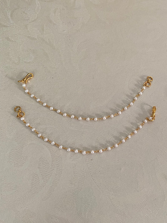 Single line Pearl Ear chains | Hair accessories | Champaswaralu