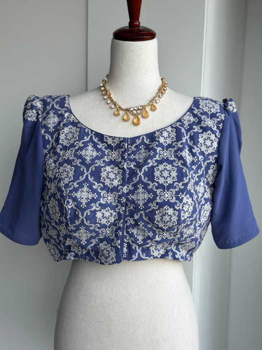 Blue Embroidery Blouse | Saree blouse In USA