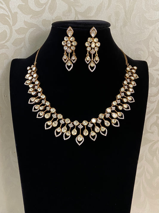 Moissanite Necklace With Earrings | Indian Necklace In USA |