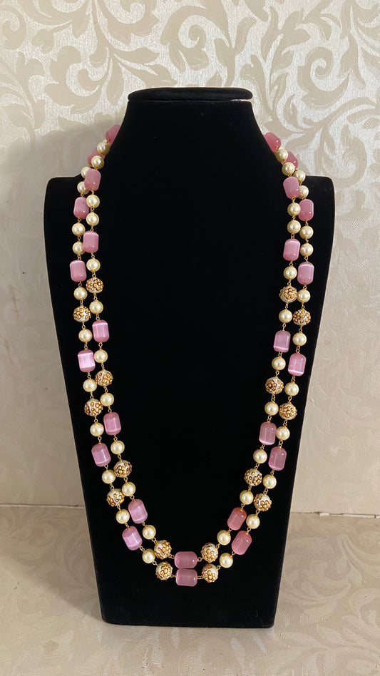 Monalisa Beads meenakari Pearls Mala Necklace | Indian Necklace | Gift Idea