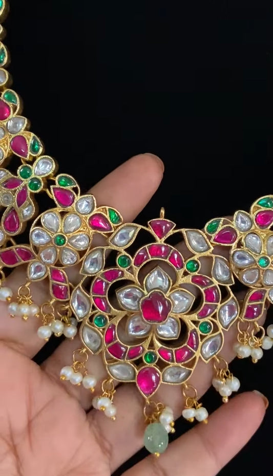 Jadau Kundan grand Necklace | Indian Jewelry In USA