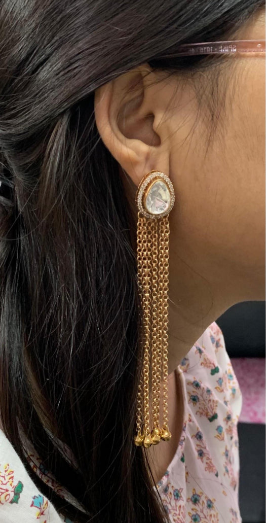 Polki Ghungroo Kashmiri Earrings |