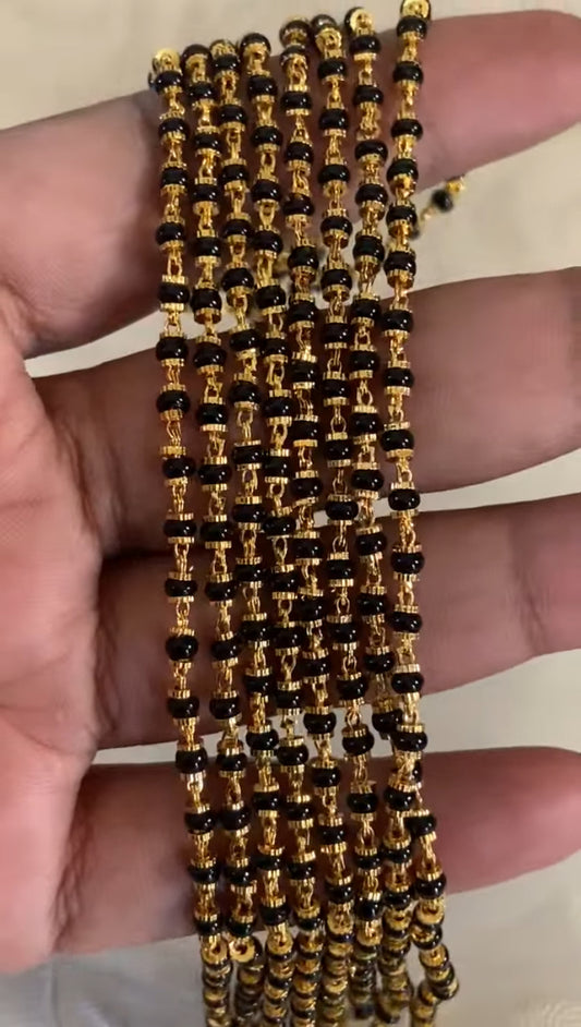 26” long Black Beads Chain | Traditional Mangalasutra