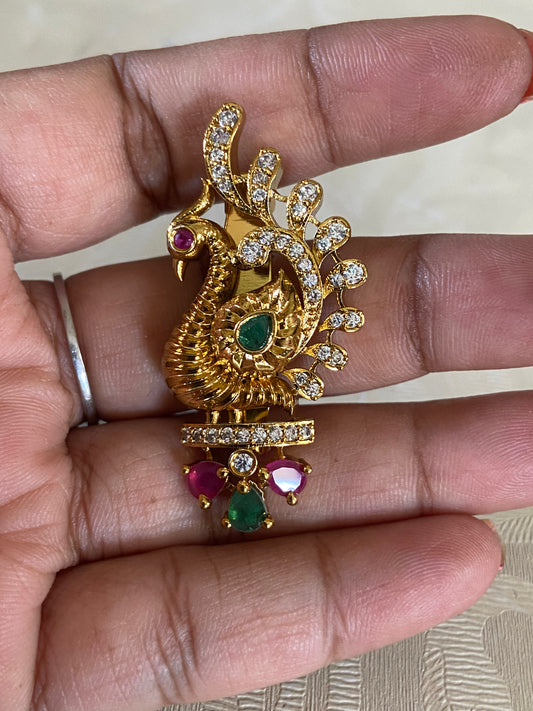 Antiqute CZ Saree Pin | Indian Saree Pin