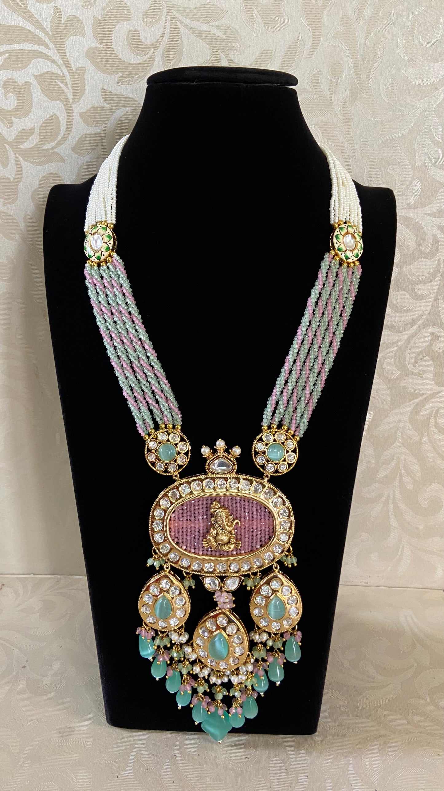 Long Kundan Necklace With Earrings | Indian Luxury Necklace In USA