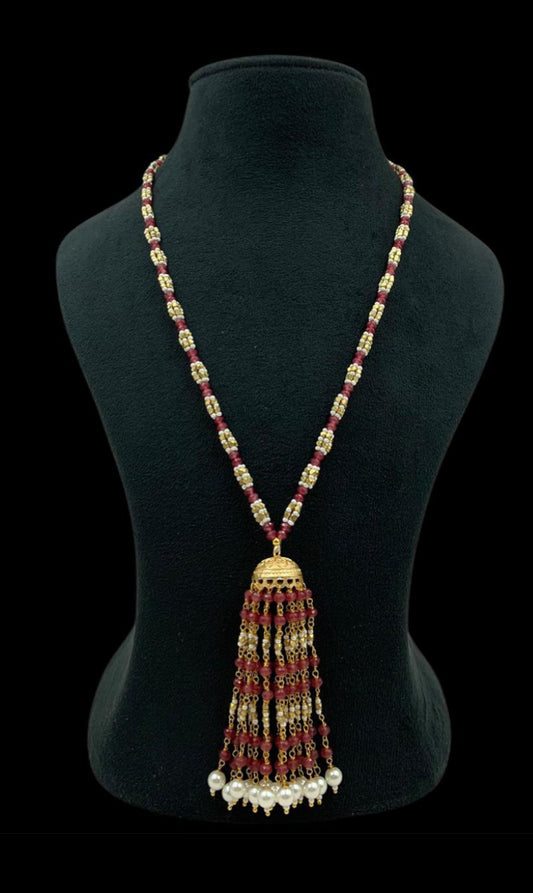 Jumka Tassel Pendant Beads Necklace | Indian Jewelry