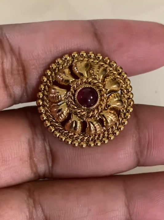 3 Lines Gold Beads Necklace With Studs | Indian Jewelry In USA | Palakasarlu necklace