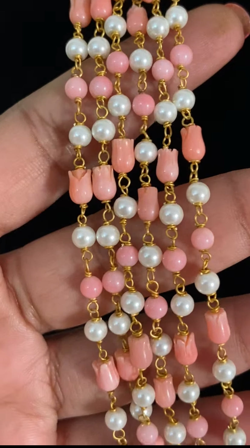 Premium Tulips mala Necklace | Indian Traditional Jewelry
