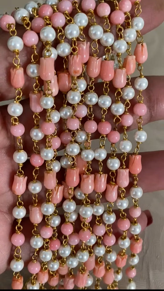 Tulip Pearl Necklace | Indian Traditional Jewelry