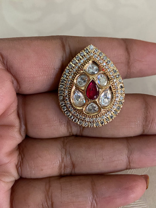 AD Polki Finger Ring | Indian Jewelry In USA