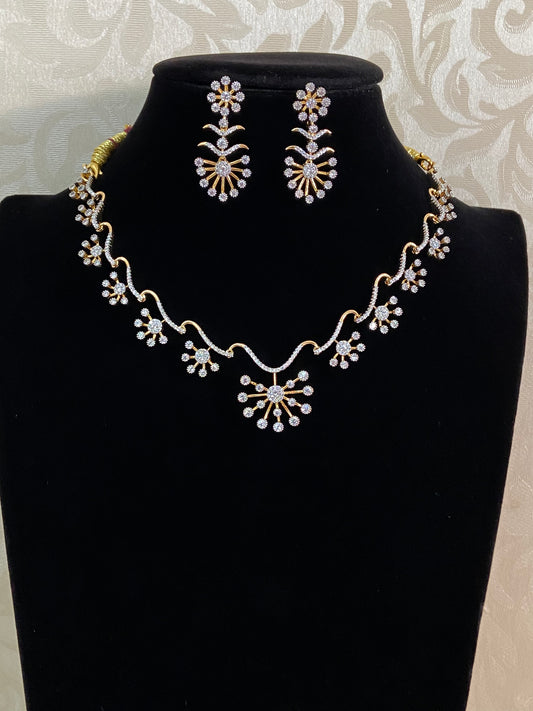 AD Simple Necklace Set | Indian Jewelry In USA | Gift Idea