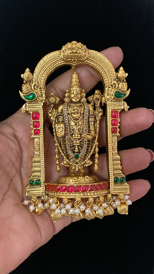 Antique Balaji Big Pendant | Traditional Temple Jewelry In USA