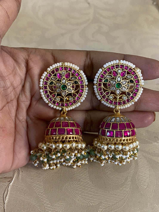 Jadau Kundan Jumki Earrings | Indian Earrings | Gift Idea