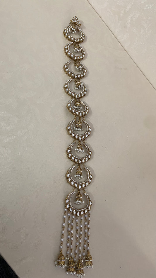 Kundan Pearl Choti | Hair Accessories | Traditional Indian Jewelry