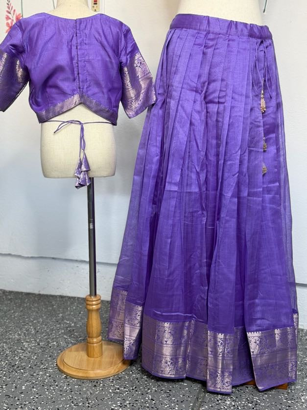 Teens Traditional Managalgiri Pattu lehanga | Langa voni | Teens ethnic wear