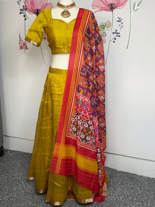 Teens Mangalagiri Handloom Lehanga | Traditional Langa voni | Teens ethnic wear