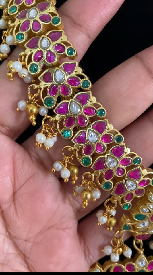 Jadau Kundan Necklace With Earrings | Traditional Necklace In USA | Gift Idea