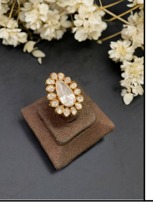 Moissanite Finger Ring | Adjustable Finger Ring