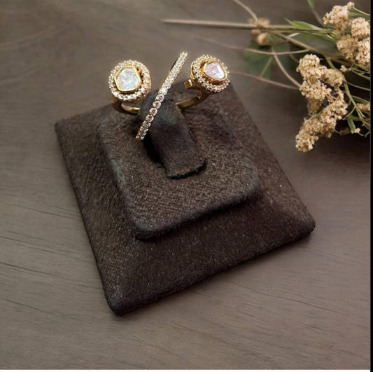 AD Polki Finger Ring | Indian Fingers Ring