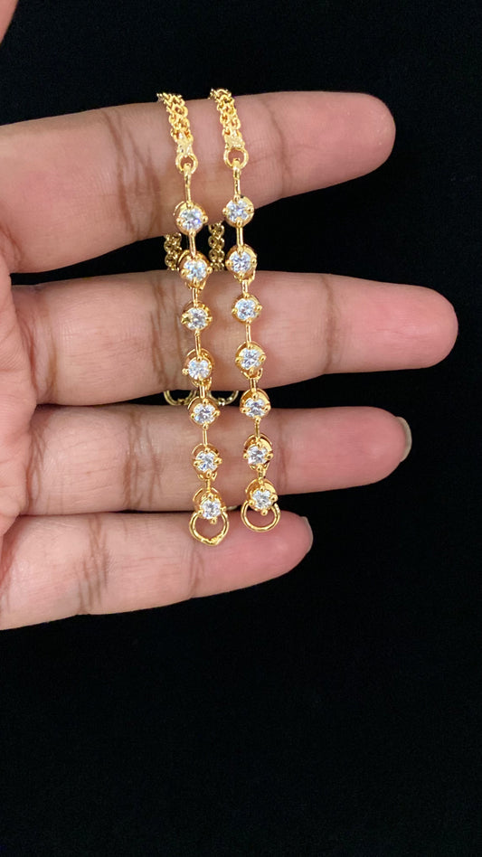 AD Matilu | Indian Ear Chains | Indian Traditional Jewelry In USA