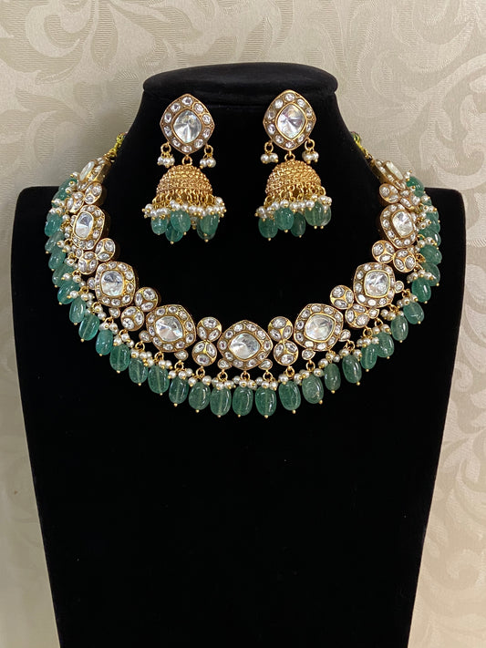 Polki Kundan Necklace With Earrings | Bridal Jewelry | Indian wedding Jewelry