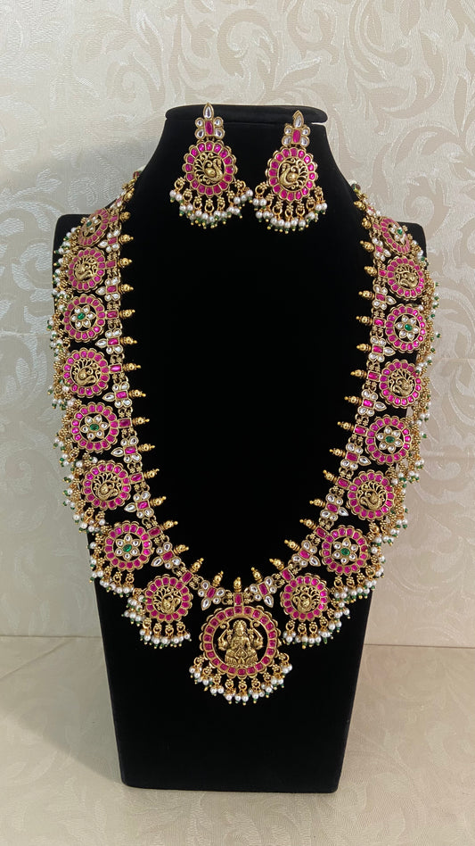 Kundan Bottumala Guttapusalu Necklace Set | Indian Bridal Jewelry