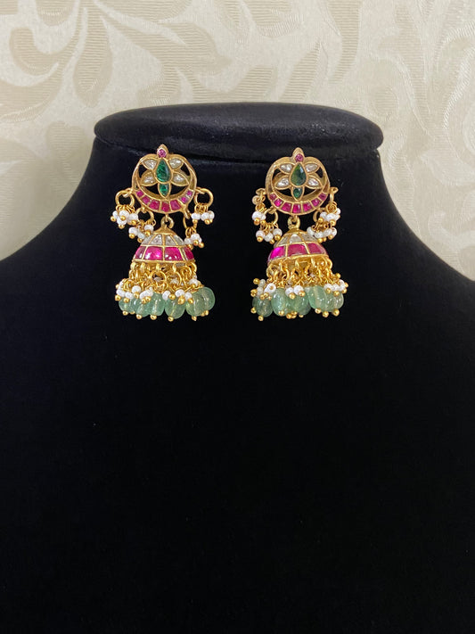 Jadau Kundan Jumki Earrings | Indian Earrings | Gift Idea