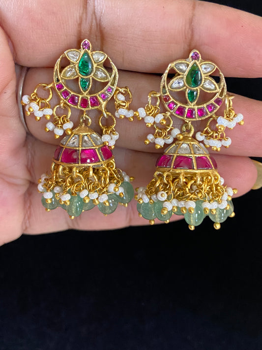 Jadau Kundan Jumki Earrings | Indian Earrings | Gift Idea