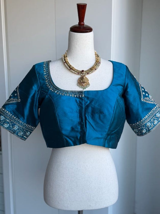 Pure Silk Embroidery Blouse | Saree Blouses in USA