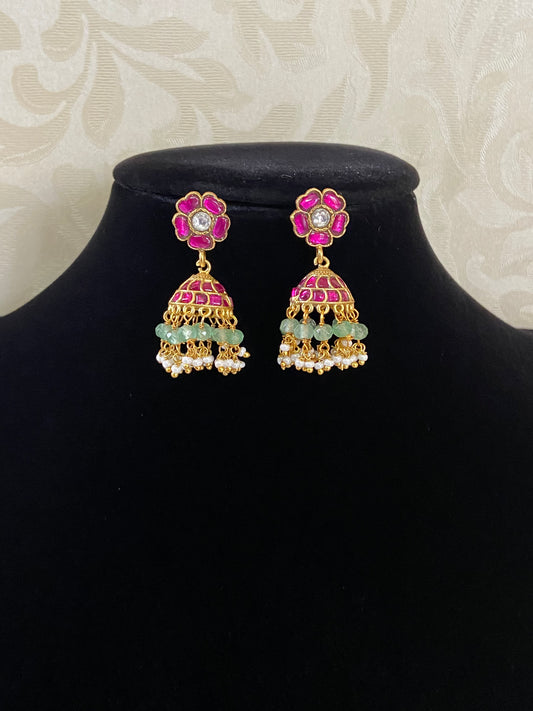 Jadau Kundan Jumki Earrings | Indian Earrings