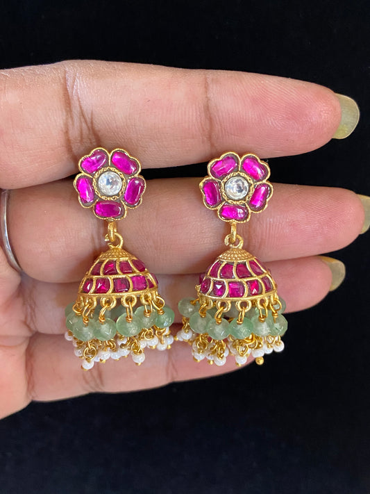 Jadau Kundan Jumki Earrings | Indian Earrings
