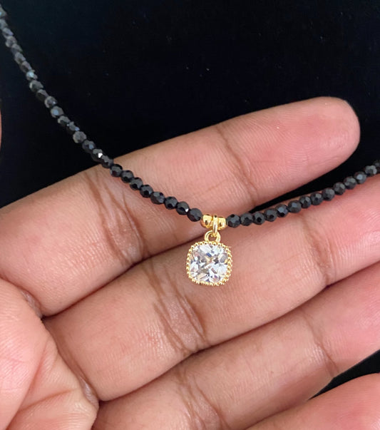 Simple AD Pendant Mangalasutra | Indian Black Beads