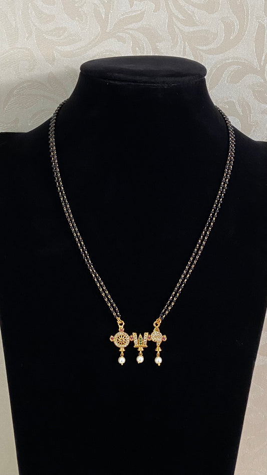 AD Balaji Namalu Pendant Mangalasutra | Traditional Black Beads