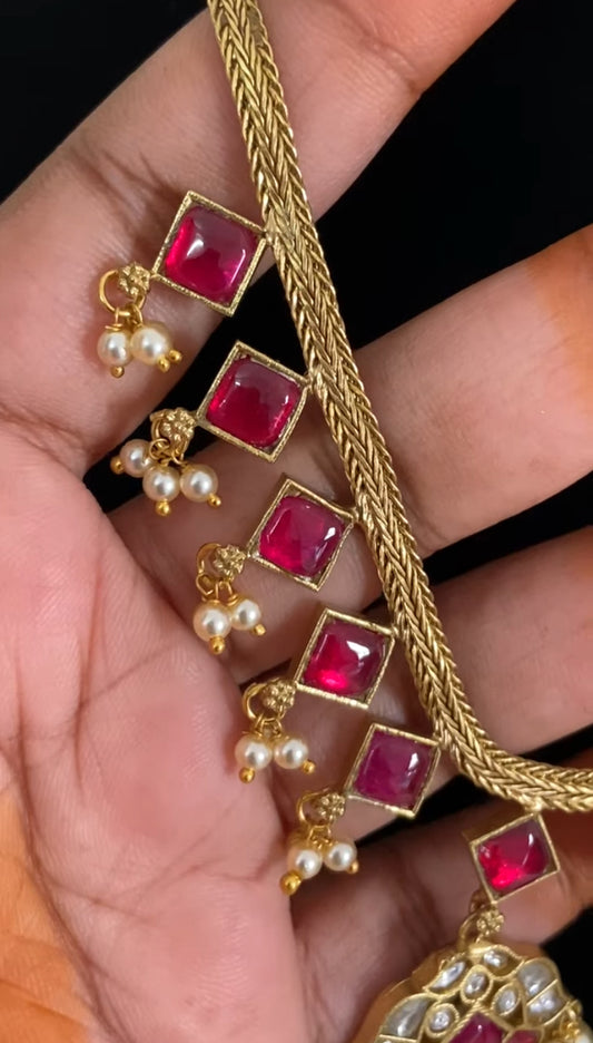 Antique Polki Kundan Necklace | Indian Jewelry In USA | Gift Idea