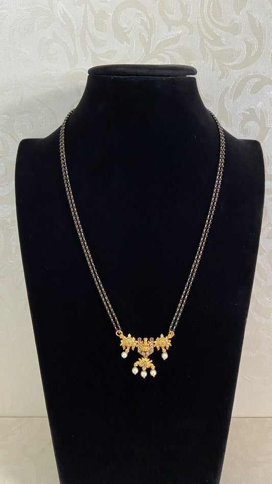 Traditional Namalu Pendant Black Beads | Mangalasutra